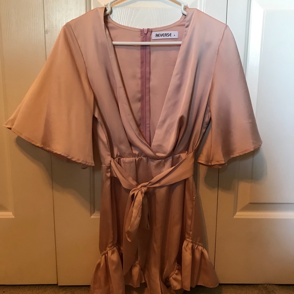 reverse silk romper